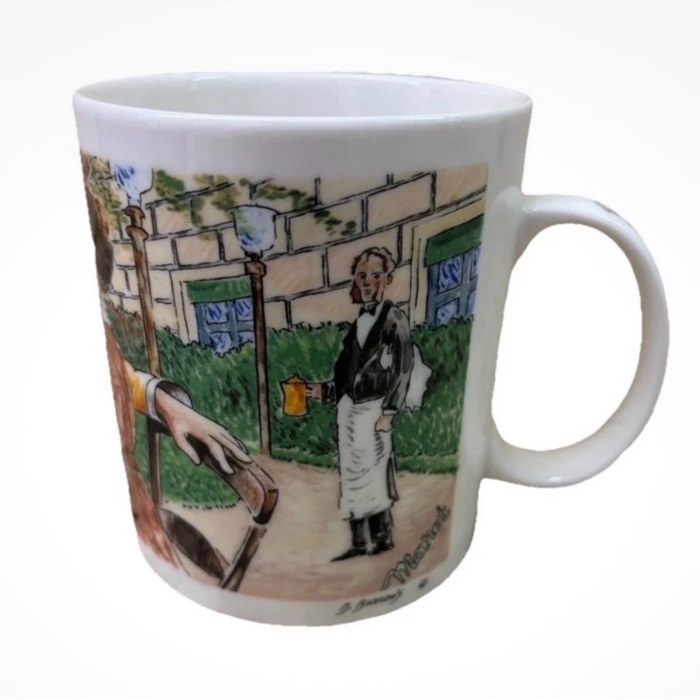 Chaleur Coffee Mug Master Romantics Artwork MANET Chez Le Pere Lathuille Burrows